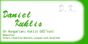 daniel kuklis business card